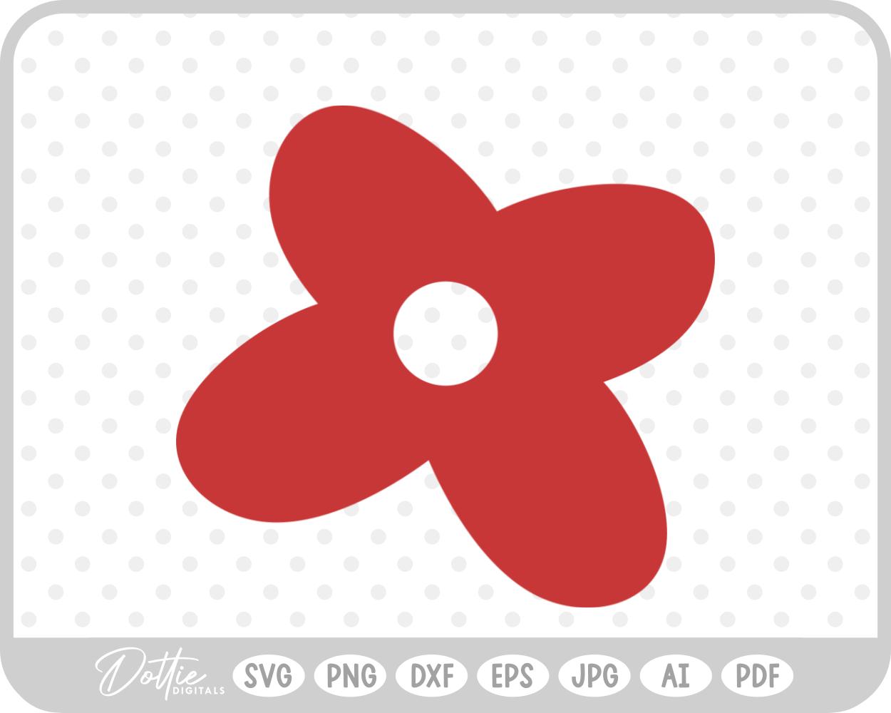 Flower Doodle Sketch Style Hand Drawn SVG PNG DXF – Cricut Silhouette Cutting File