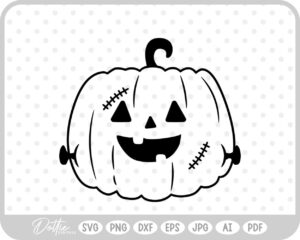 Frankenstein Pumpkin Halloween Monster Zombie SVG PNG DXF – Cricut Silhouette Cutting File
