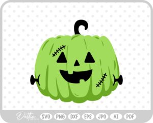 Frankenstein Pumpkin Halloween Monster Zombie SVG PNG DXF – Cricut Silhouette Cutting File
