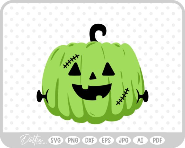 Frankenstein Pumpkin Halloween Monster Zombie SVG PNG DXF – Cricut Silhouette Cutting File