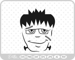 Frankenstein Halloween Monster Zombie SVG PNG DXF – Cricut Silhouette Cutting File