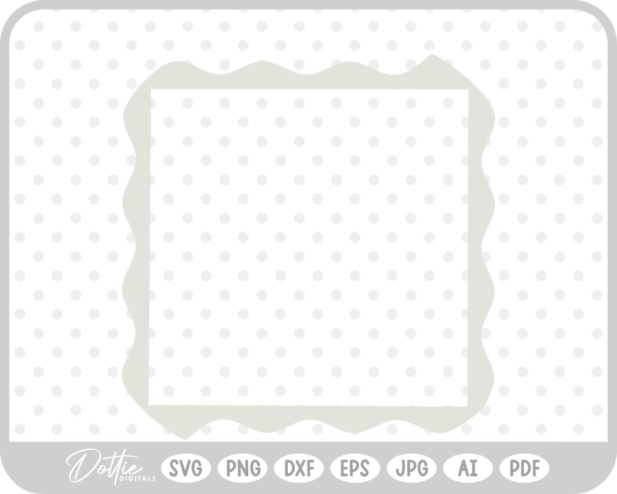 Geometric Shape Border SVG PNG DXF – Cricut Silhouette Cutting File
