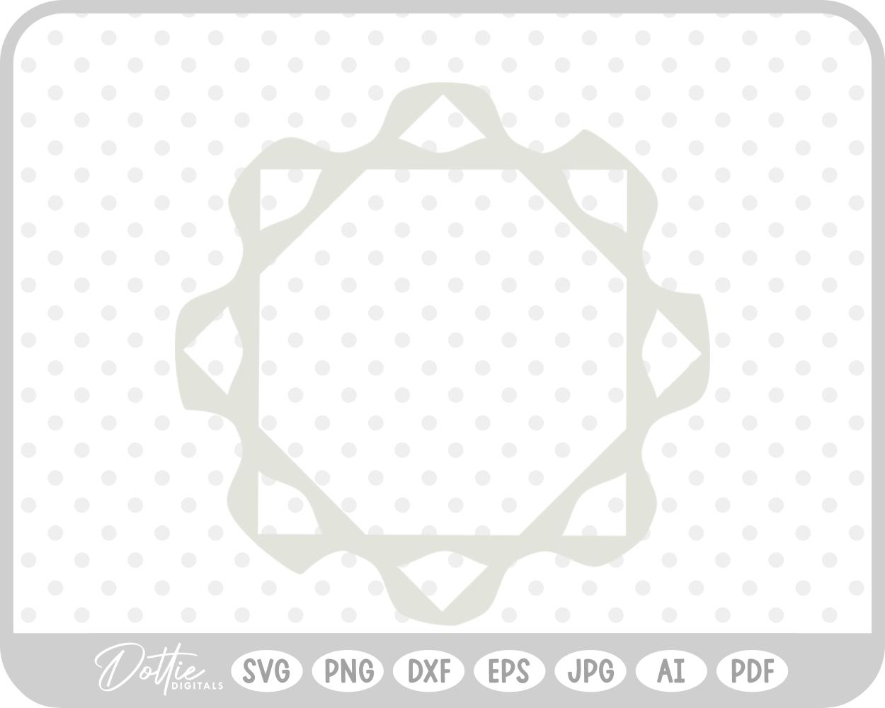 Geometric Shape Border SVG PNG DXF – Cricut Silhouette Cutting File