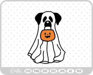 Ghost Dog SVG PNG DXF – Cricut Silhouette Cutting File
