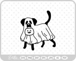 Ghost Dog SVG PNG DXF – Cricut Silhouette Cutting File
