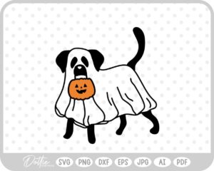 Ghost Dog SVG PNG DXF – Cricut Silhouette Cutting File