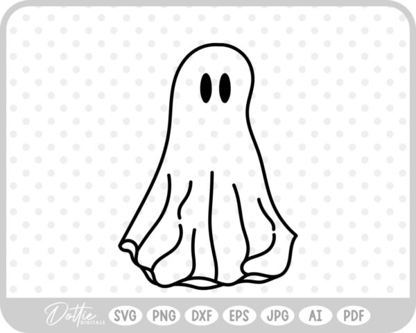 Ghost SVG PNG DXF – Cricut Silhouette Cutting File