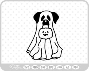 Ghost Dog SVG PNG DXF – Cricut Silhouette Cutting File