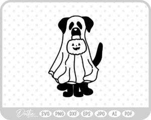 Ghost Dog SVG PNG DXF – Cricut Silhouette Cutting File
