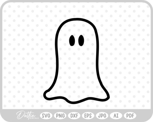 Ghost SVG PNG DXF – Cricut Silhouette Cutting File