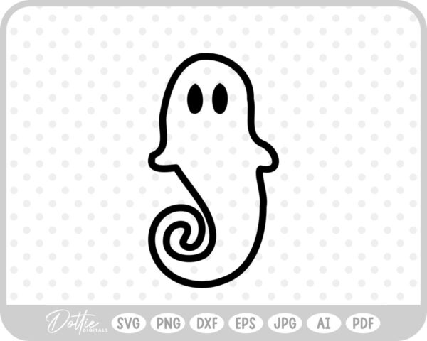 Ghost SVG PNG DXF – Cricut Silhouette Cutting File