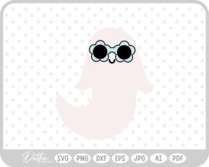 Ghost with Sunglasses SVG PNG DXF – Cricut Silhouette Cutting File