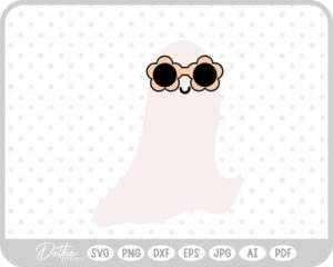 Ghost with Sunglasses SVG PNG DXF – Cricut Silhouette Cutting File