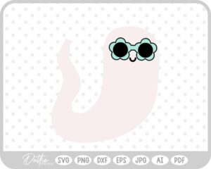 Ghost with Sunglasses SVG PNG DXF – Cricut Silhouette Cutting File