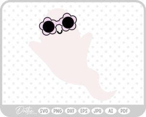 Ghost with Sunglasses SVG PNG DXF – Cricut Silhouette Cutting File