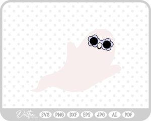Ghost with Sunglasses SVG PNG DXF – Cricut Silhouette Cutting File