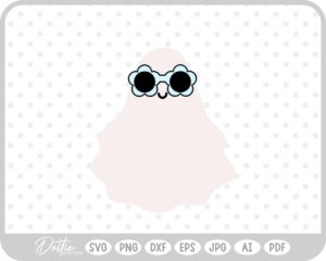 Ghost with Sunglasses SVG PNG DXF – Cricut Silhouette Cutting File