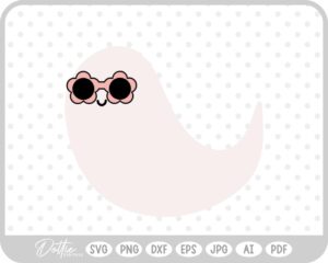Ghost with Sunglasses SVG PNG DXF – Cricut Silhouette Cutting File
