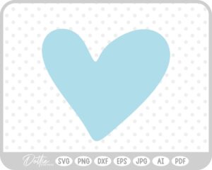 Hand Drawn Heart Doodle SVG PNG DXF – Cricut Silhouette Cutting File