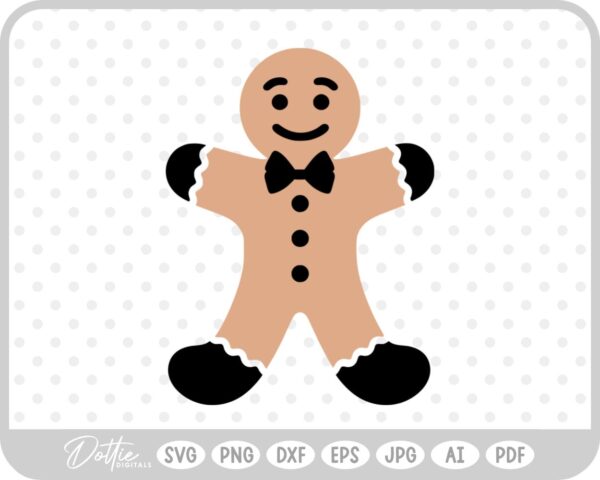 Gingerbread Christmas Man Woman Cookie  SVG PNG DXF – Cricut Silhouette Cutting File