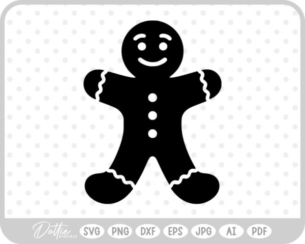Gingerbread Christmas Man Woman Cookie  SVG PNG DXF – Cricut Silhouette Cutting File