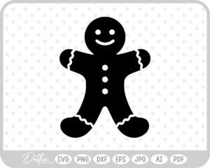 Gingerbread Christmas Man Woman Cookie  SVG PNG DXF – Cricut Silhouette Cutting File