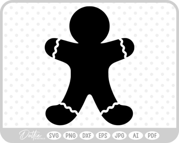 Gingerbread Christmas Man Woman Cookie  SVG PNG DXF – Cricut Silhouette Cutting File