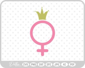 Feminism Crown Female Symbol Equality International Women's Day SVG PNG DXF – Cricut Silhouette Cutting File
