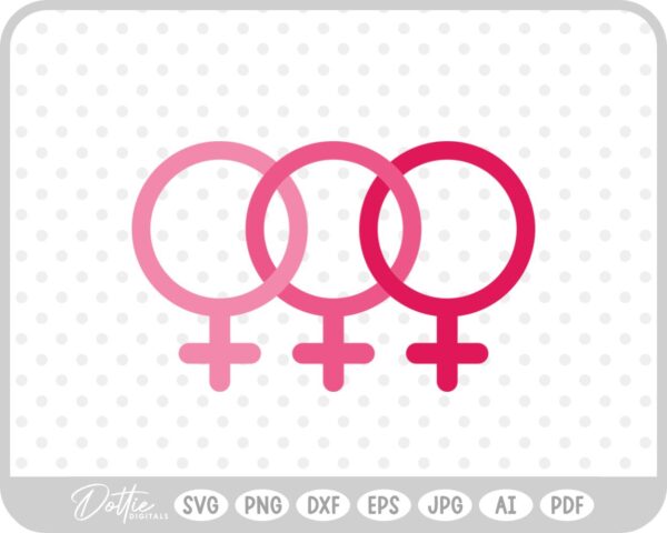 Feminism Equality International Women's Day Female Symbol SVG PNG DXF – Cricut Silhouette Cutting File