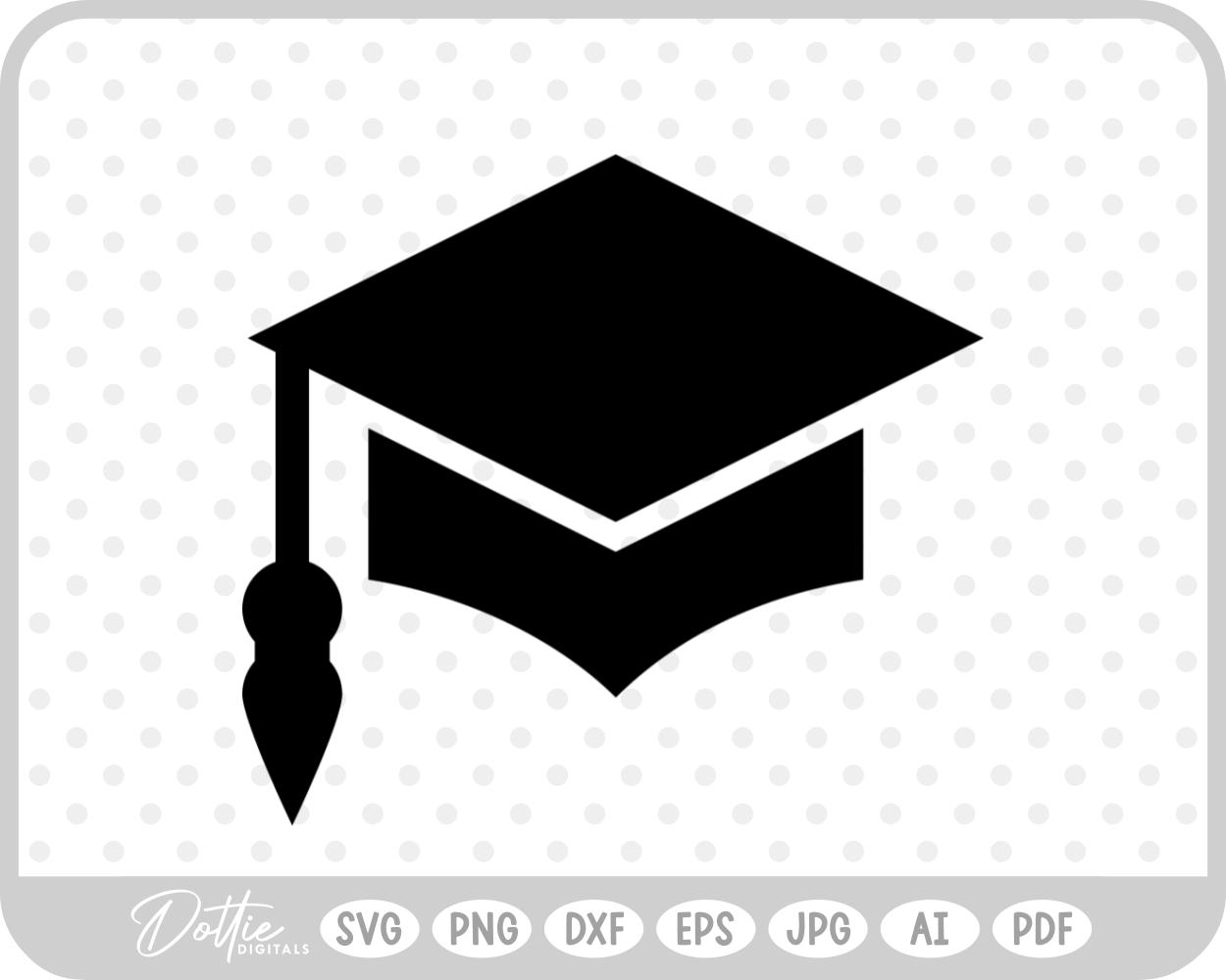 Grad Graduation Cap Hat Uni SVG PNG DXF – Cricut Silhouette Cutting File