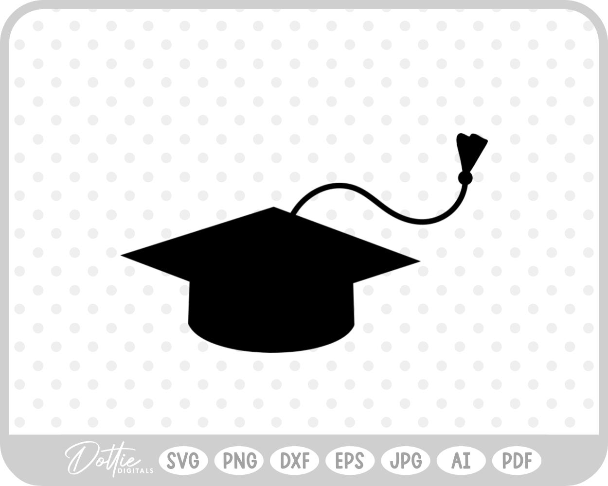 Graduation Cap Shape SVG PNG DXF – Cricut Silhouette Cutting File