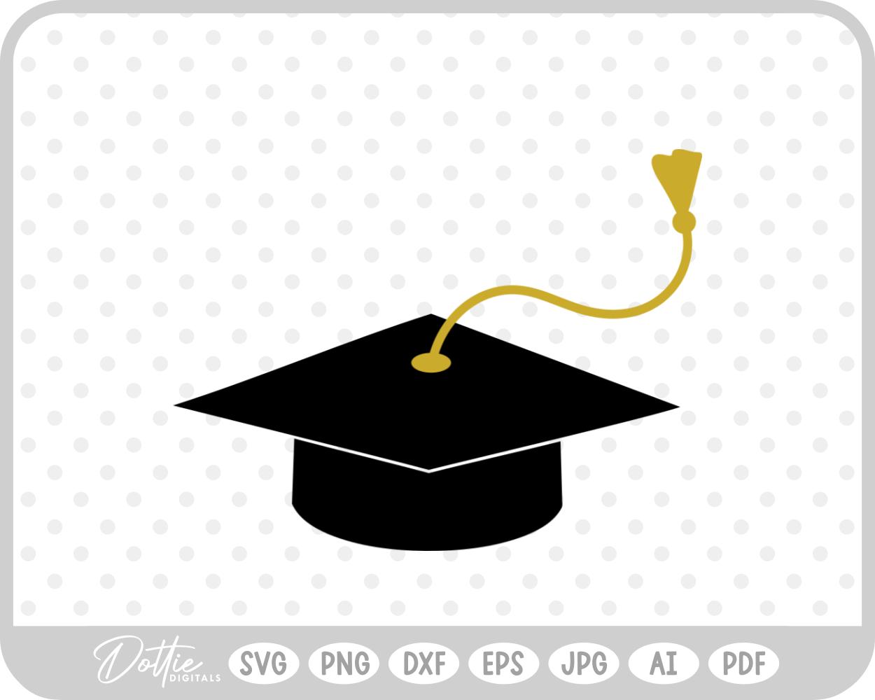 Graduation Cap SVG PNG DXF – Cricut Silhouette Cutting File