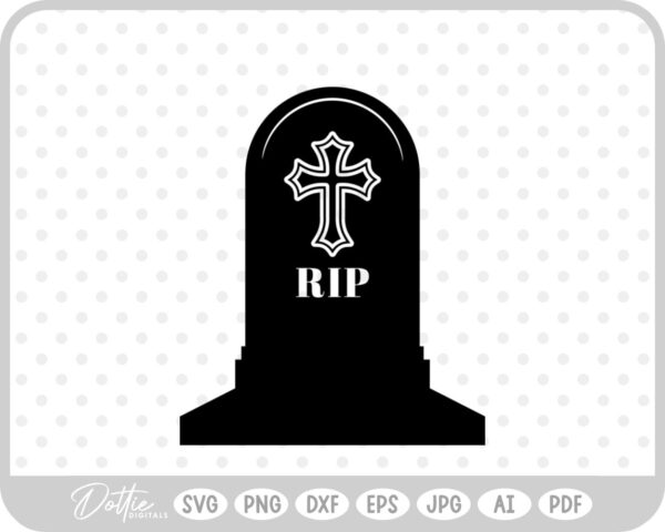 Gravestone Halloween   SVG PNG DXF – Cricut Silhouette Cutting File