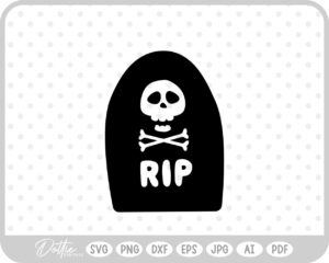 Gravestone Tombstone Halloween   SVG PNG DXF – Cricut Silhouette Cutting File