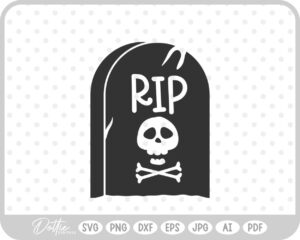 Tombstone Halloween   SVG PNG DXF – Cricut Silhouette Cutting File