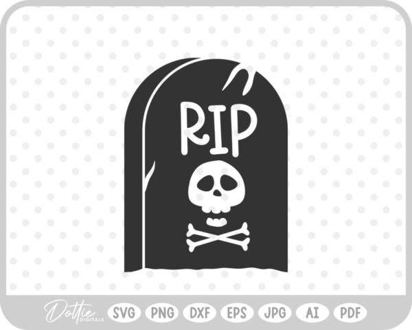 Tombstone Halloween   SVG PNG DXF – Cricut Silhouette Cutting File