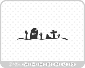 Graveyard SVG PNG DXF – Cricut Silhouette Cutting File