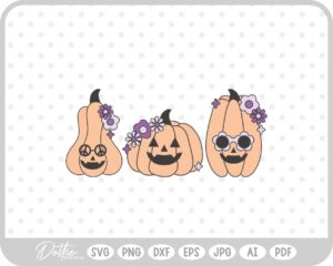 Groovy Pumpkins SVG PNG DXF – Cricut Silhouette Cutting File
