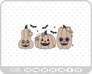 Groovy Pumpkins SVG PNG DXF – Cricut Silhouette Cutting File