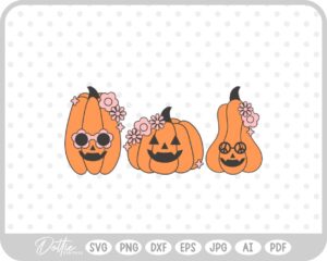 Groovy Pumpkins SVG PNG DXF – Cricut Silhouette Cutting File