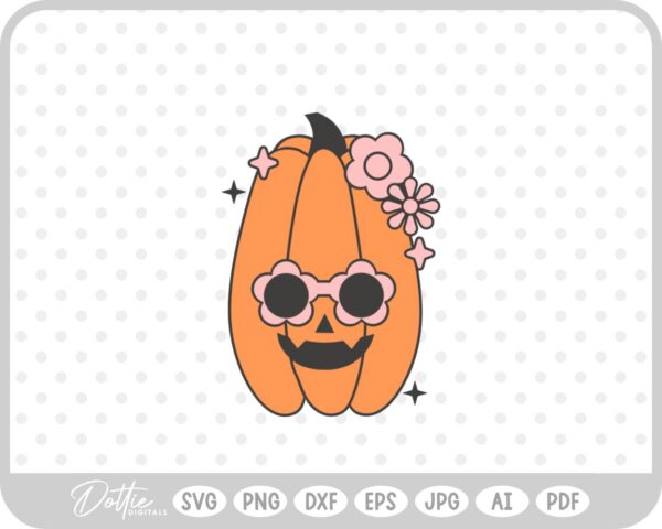 Groovy Pumpkins SVG PNG DXF – Cricut Silhouette Cutting File
