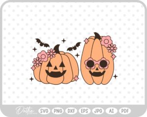 Groovy Pumpkins SVG PNG DXF – Cricut Silhouette Cutting File