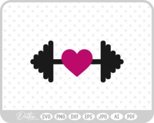 Weights Gym Dumbbell Fitness Weightlifting SVG PNG DXF – Cricut Silhouette Cutting File
