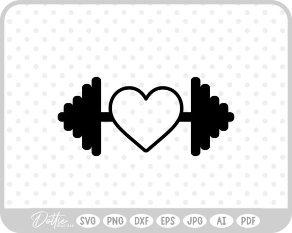 Weights Gym Dumbbell Fitness Weightlifting SVG PNG DXF – Cricut Silhouette Cutting File