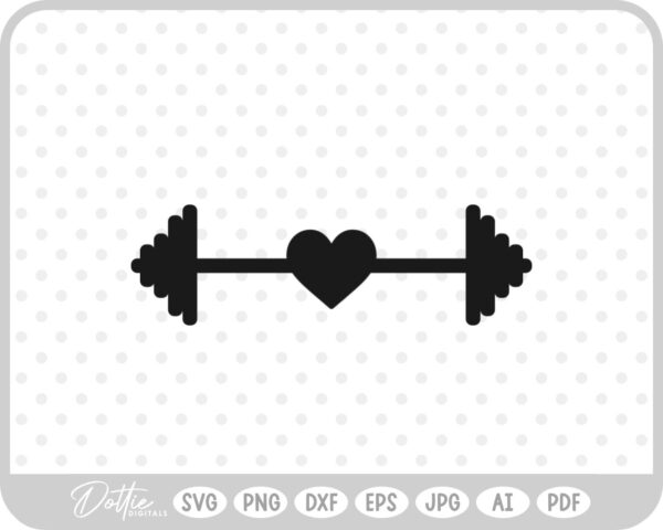 Weights Gym Dumbbell Fitness Weightlifting SVG PNG DXF – Cricut Silhouette Cutting File