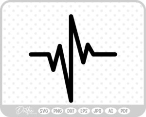 Heart Beat Monitor ER SVG PNG DXF – Cricut Silhouette Cutting File