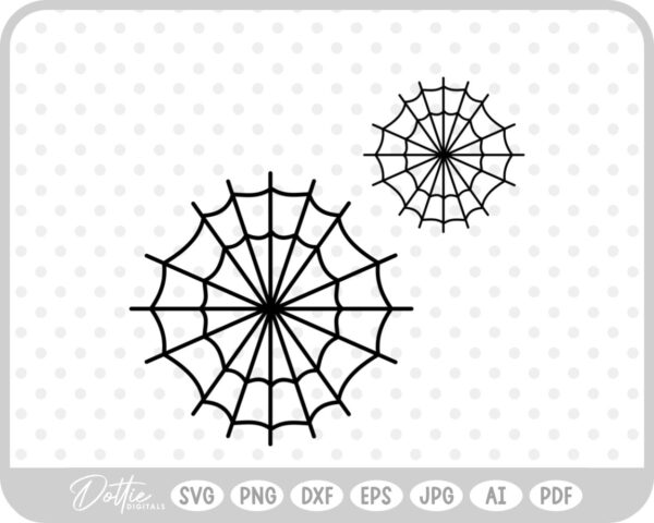 Spider Web Halloween Fall SVG PNG DXF – Cricut Silhouette Cutting File