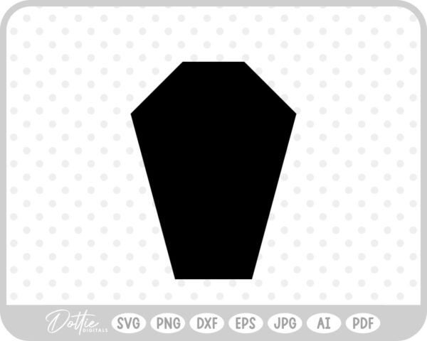 Coffin Shape SVG PNG DXF – Cricut Silhouette Cutting File