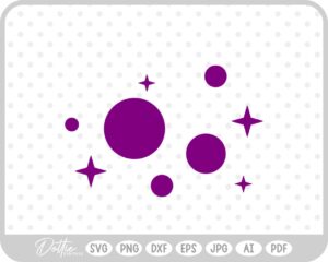 Sparkles and Circles SVG PNG DXF – Cricut Silhouette Cutting File