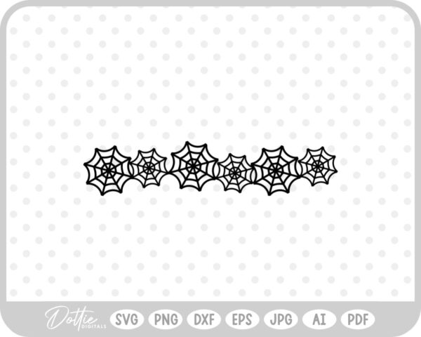 Halloween Spider Webs Line SVG PNG DXF – Cricut Silhouette Cutting File